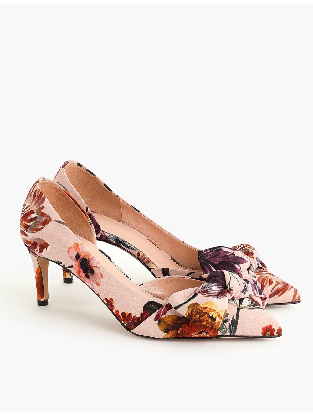 J. Crew Made in Italy Colette D’orsay pump Dutch flowers floral pink 8